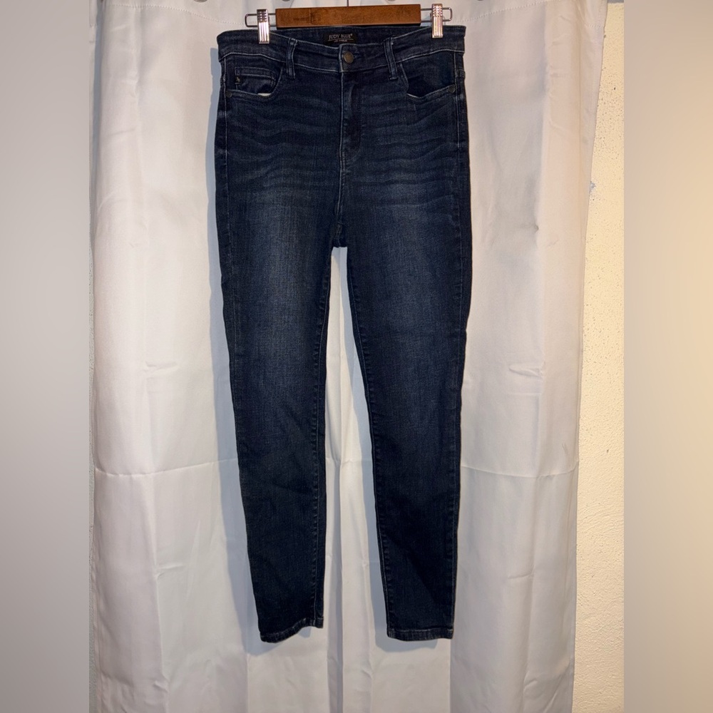 Judy Blue Jeans Women's 11/30 Blue Skinny Fit High Rise Dark Wash Denim